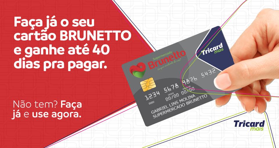 Cartão Brunetto Supermercado Tricard